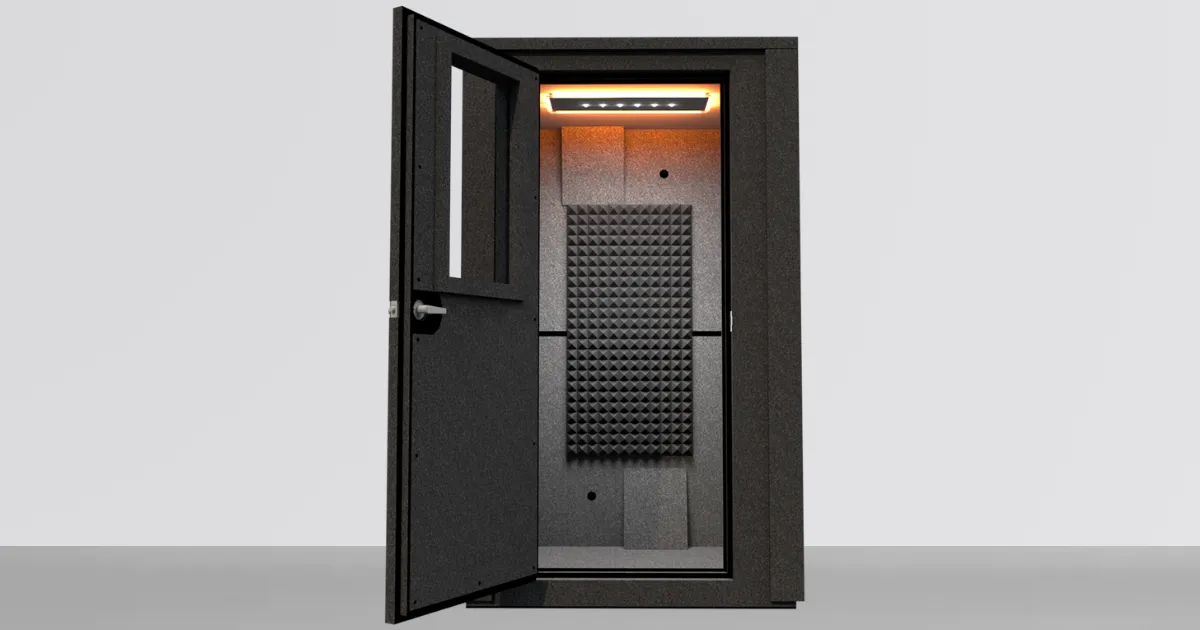 MDL 4848 E - 4' x 4' Double-Wall Isolation Booth | WhisperRoom®